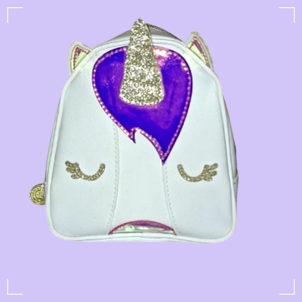 Bath & Body Works Unicorn Bag White Iridescent Gold Glitter